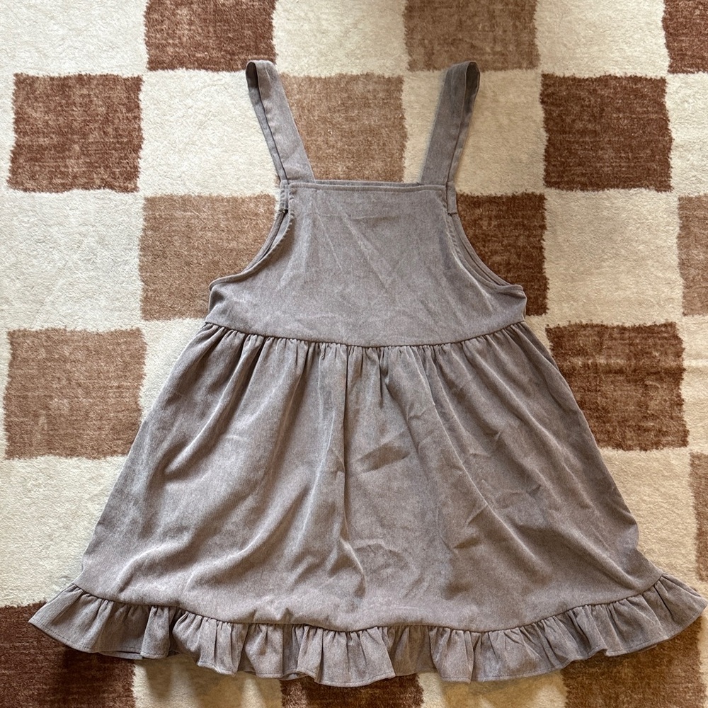 Charming Lavender Gray Pinafore Dress